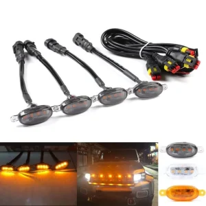 Car Universal Grille Light LED Decoration Warning Light Car Led Bumper Hood Indicator Lamp