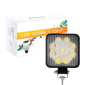 Car Work Light Mini 48W 16LED High Brightness Square 4000 Lumen LED Work Light 24V for Automotive