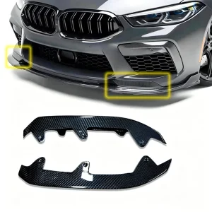 Carbon Fiber Fog Lamp Eyebrow Trim for BMW M8 Front Bumper Fog Light Frame Cover Body Kit Accessories
