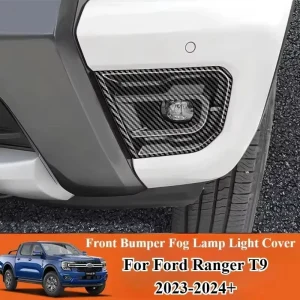 Carbon Fiber Front Bumper Fog Light Cover Trim Carbon Fiber Front Fog Light Frame Stickers for Ford Ranger T9