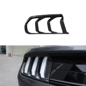 Carbon Fiber Rear Tail Light Lamp Cover Trim Exterior Trim for Mustang