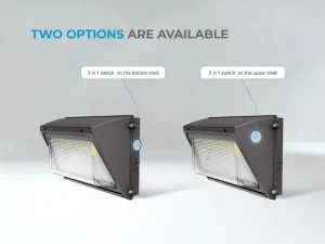 Certified DLC Aluminum LED Wall Lamps 40W-150W 4000K for Garden Garage Corridor Lighting 5-year Warranty
