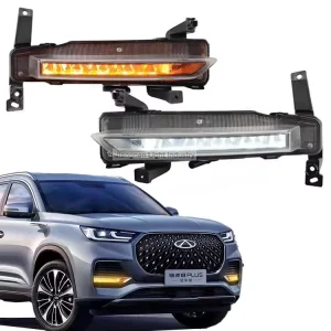 Chery Tiggo 8 Pro Plus Front Bumper LED Fog Lamp Daytime Running Lights Turn Signal 12V 6500 Lumens