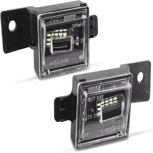 Chevy Silverado for GMC Sierra 1500 2500HD 3500HD Colorado License Plate Light 6000K White LED 12V