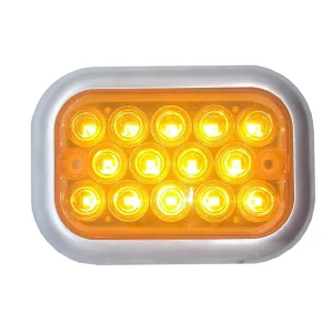 China 5″ LED Stop Parking Turn Signals Tail Lights for Trailer Truck Tractor Bus with a Chrome Plated Part
