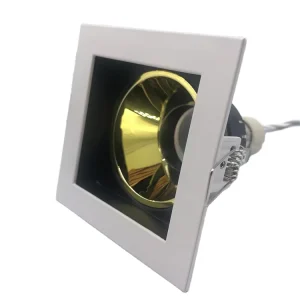 China Focos 24V Halogen Bulbs Anti Glare Modern Aluminum Square MR16 Recessed Downlight 38 Degree Beam Angle 4100K Neutral White