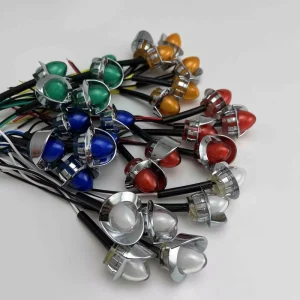 Chrome 3 4 Inch Mini LED Round Indicator Light Watermelon Shape Side Marker for Truck Trailers Car Light Accessory
