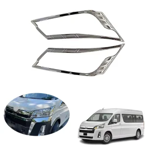 Chrome Color Head Lamp Cover Front Light Cover for Hiace Auto Lamp Cover Trim Exterior