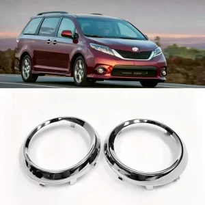 Chrome Front Fog Light Bezel Cover for SE Driver and Passenger Side Trim Replaces 52712-08020