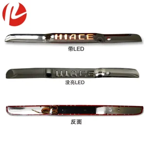 Chrome Plated Hiace Car Back Trim Strip Rear Door Cover With HIACE LED Logo for Hiace