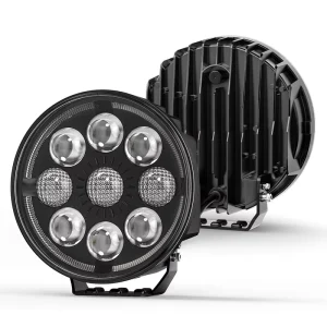 Circular 4×4 Off Road Truck LED Driving Light Assembly DRL Spotlight Floodlight Combination 60W 6000 Lumens 12V LC 7R03