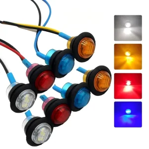 Circular LED Side Marker Light Super Bright Turn Signal & Gap Tail Light for Cars Trucks Trailers
