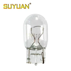 Clear Glass Wedge Base T20 W21W 12V Warm White Car Bulb 12V 21W 7440 Signal Light