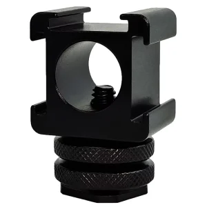 Cold Shoe On Camera Mount Adapter Extend Port Aluminum Alloy for Universal DSLR Cameras Microphone Monitor LED Video Light