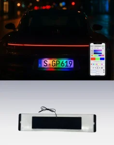 Color Changing APP Controlled LED License Plate Light for US Vehicles Durable PC ABS Material