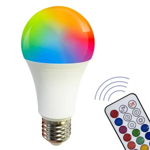 Color Changing RGB Bulb With Remote Control Dimmable LED Bulb 7W 600LM CE ROHS