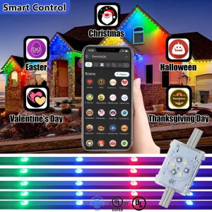 Color Changing RGBW Gemstone Light Compatible Permanent Outdoor Lights 30mm Module 12V 24V IP68 For Garden Decoration