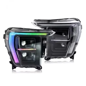Colored LED Headlights for Ford F150 14th Gen Headlamps RGB LED Headlights for Ford F150 Accessories Auto Parts