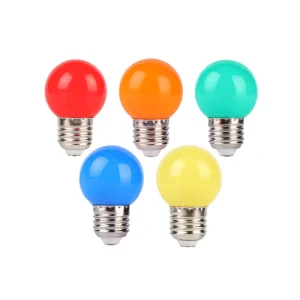 Colored LED Light Bulbs MINI 1W E27 White Red Blue Green Yellow Orange Pink Color Mini LED Light Decoration Bulbs