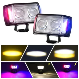 Colorful LED Angel Eye Lens DRL Bulb Work Light Fog Lamp for Car Truck SUV Motorcycle Front Lighting System