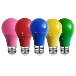 Colorful LED Light Bulb for Indoor Holiday Decorative Lighting Parties AC Power Supply E27 Base Type