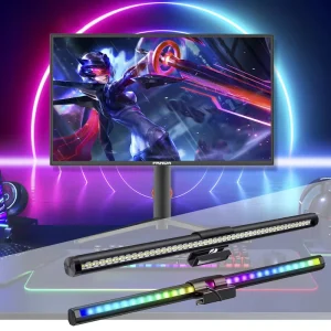 Colorful Modern Aluminum Black USB Smart Home Lighting Monitor Light Bar with Touch Control Bedroom LED Lamp