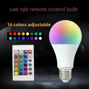 Colorful RGB Remote Control Aluminum Globe LED Light Bulb with Dimming Function E27 Base Night Atmosphere Lamp for Home Use