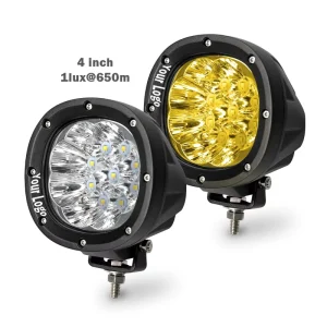 Combo Auxiliary Amber Fog Light 90W 650M Vehicle 12V LED Work Light 4” Off Road 4×4 Bumper Truck Offroad Car LED Driving Light
