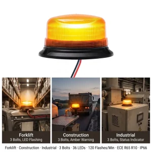 Commercial Vehicles Agricultural Machinery Use Screws Mount LED Emergency Warning Beacon Traffic Safety Flash Warning Lamp