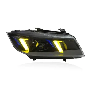 Compatible with 3 Series E90 E91 Headlight Assembly Car Fangs Headlights with Yellow White DRL
