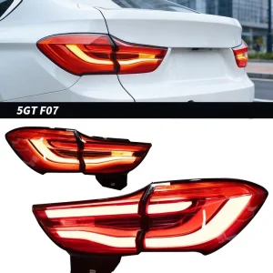 Compatible with BMW 5 Series GT F07 Taillight Assembly Upgraded to 6GT Style with Scanning LED Daytime Running Lights