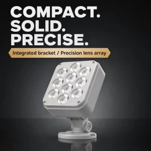 Crane LED Spotlight Square 21W AC220V IP65 3 Degree Pencil Beam Adjustable Bracket Aluminum Column Sculpture Building Facade
