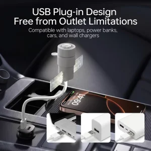 Creative Satellite Shape Car Galaxy Projector Portable USB LED Night Light Romantic Lighting for Auto Roof Indoor Desktop Decor