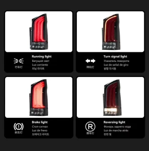 Cross Border LED Running Light with Sequential Turn Signal for Benz V250/V260 W447 Taillight Upgrade Kit