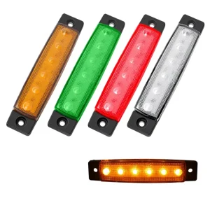 Cross border 6LED Truck Side Light 12V/24V Wide Angle Indicator & Turn Signal Light for Trailer/Bus 0.2W