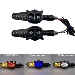 Cross-border Motorcycle Owl Turn Signal Brake Light 12V LED Flowing Light 2 Lenses for Electric Vehicles Modification