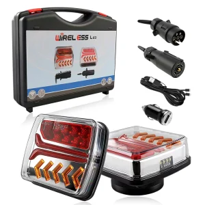 Cross-border New Trailer Truck Tail Light LED Brake Signal Warning Light with Magnet Red and Yellow Two-color Tail Light