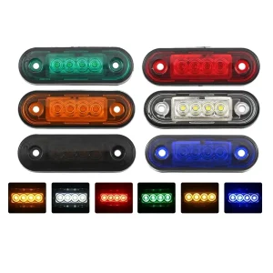 Cross border Truck Side Lights Trailer Semi trailer 12V 24V 4 LED Clearance Lamps Yama style Flashing Warning Lights Cargo
