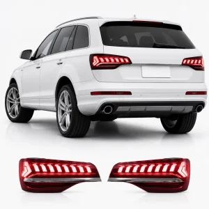 Crystal Clear Sequential LED Tail Light for Audi Q7 4L Plug and Play 6000K Dynamic Flow Brake Stop
