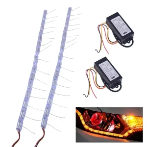 Daytime Running Light Flexible Crystal Eagle Eye Tear Turn Signal Lamp Sequential Decorative for Auto Headlight