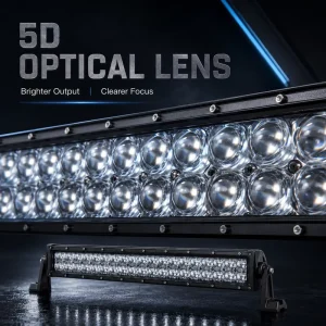 Curved Double Row LED Light Bar 22inch 120W 9-60V DC Waterproof Spot Flood Combo Beam for Truck Offroad Heavy Duty