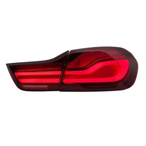 Custom Black Exterior Red Tail Light Assembly for BW 4 Series M4 F32 F82 F33 F83 F36 Compatible with LED Headlights