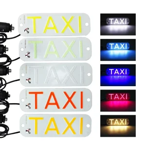 Custom COB LED Letter Sign Taxi Words Car Mounted 12V 5W Plate Lights Accessories