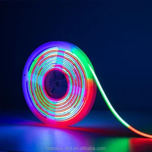 Custom Car Interior Addressable COB LED Strip 720LEDs 12V 10W RGB for Dashboard Ambient Light and Footwell Dynamic Color Effects