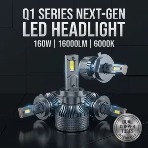Custom LED Headlight Bulbs Dual Copper Tube Heat Dissipation Car Headlamp H7 H11 9005 9006 Super Bright 6000K Auto Light