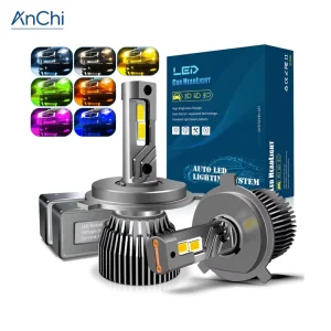 Custom OEM ODM LOGO Multiple Colors LED Fog Lights Headlight Bulbs for Car Truck H1 H7 H4 H11 9004 9005 9006 H3 H7 H8