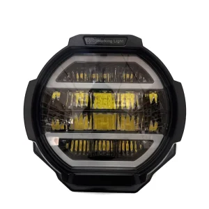 Custom White DRL 7-inch Round Aluminum Driving Lights with 90W and 8000 Lumens for Off-Road Vehicles SUV Large Trucks