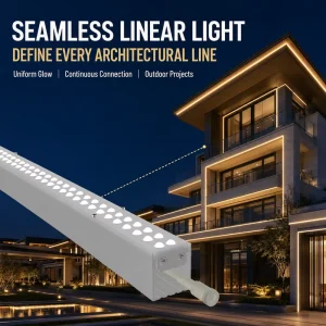 Customizable 12W 24W Aluminum Housing RGBW DMX512 Outdoor LED Linear Light with Optical Lens for Bridge Building Facade Lighting