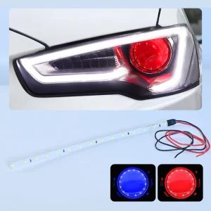 Customizable Led Lights Bars for Car Two Colour Demon Eyes 12 24V 15 Chips Led Lights bar Cars Accessories