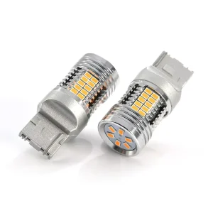 Customized 12V 17W LED Turn Signal Light Bulb 7440 24SMD 3030 Decoding Anti Stroboscopic Car